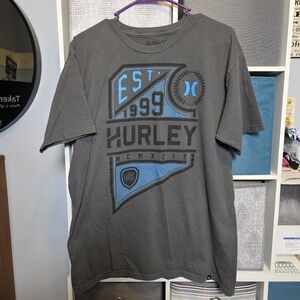 Hurley Charcoal and Blue Graphic Tee